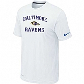 Men's Baltimore Ravens Team Logo White Nike Short Sleeve T-Shirt FengYun,baseball caps,new era cap wholesale,wholesale hats